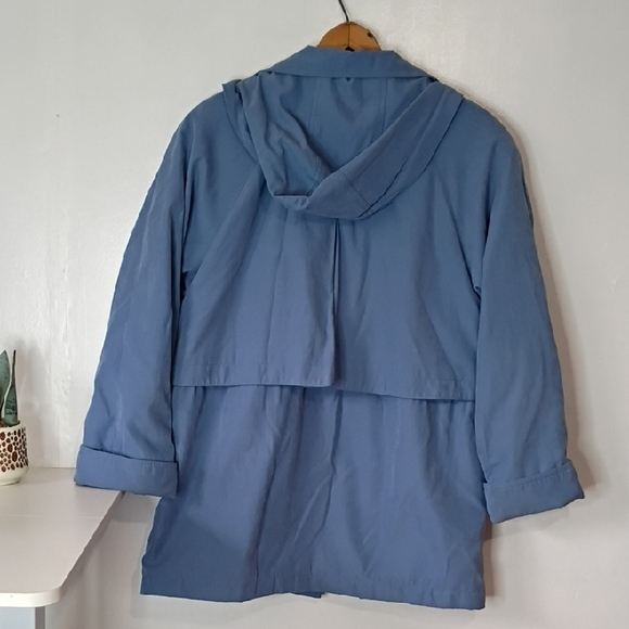 Talbots Petite Blue Trench Coat Women’s Small Classic - Picture 9 of 10